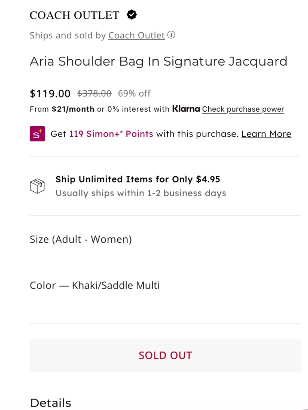 Coach Aria Shoulder Bag In Signature Jacquard Logo Sold Out - Picture 5 of 5